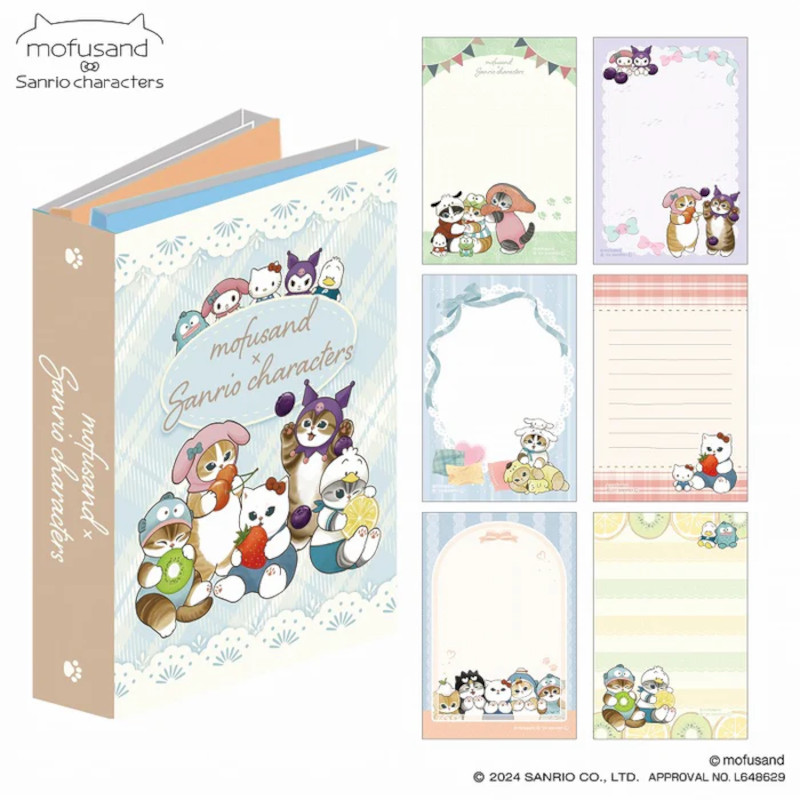 Ensky mofusand x Sanrio Characters Mini Memo Pad